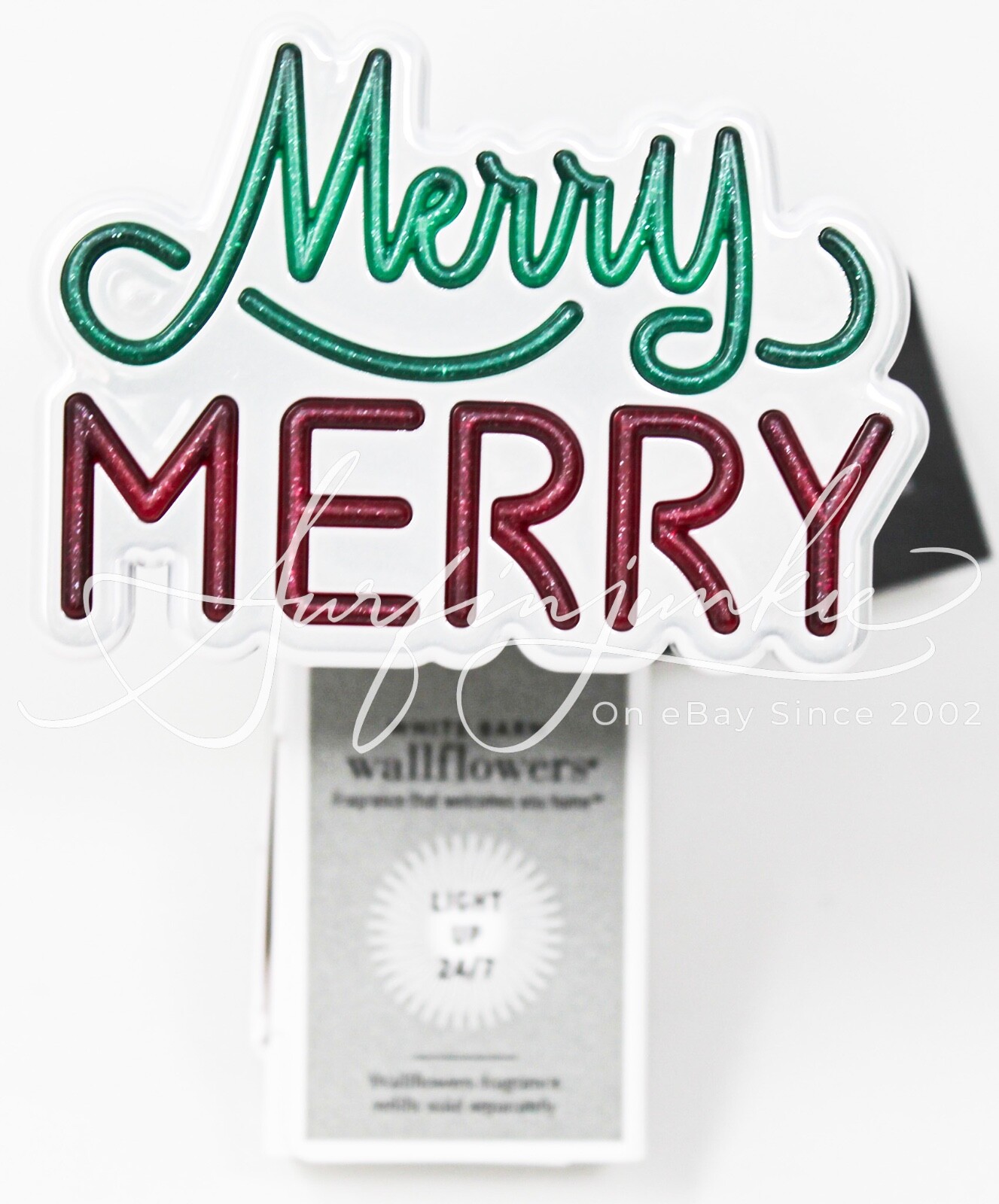 Bath & Body Works Merry Merry Christmas Wallflower Plug In Light Up Glow Glowing-image