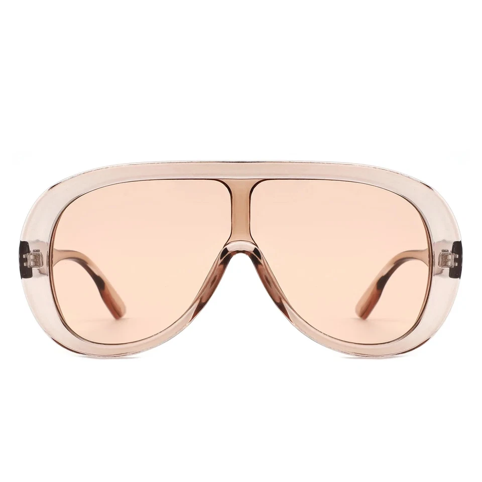 Gafas de sol de aviador retro unisex - Tonos redondos de gran tamaño con lentes protectoras Foto 4 de 4