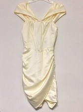 PLT Shape Cream Ruched Women’s Dress Sz 2 Corset Detail NWT