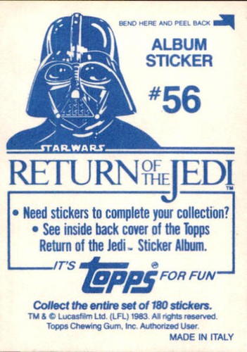 Star Wars ROTJ Trading Card Sticker Album Complete Your Set You Pick 1983 Topps - Bild 113 von 355