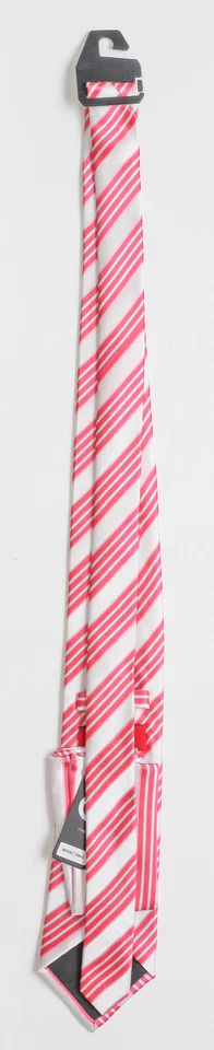 Corbata de negocios rosa a rayas hecha a mano marca Q Premium microfibra tejida para hombre zoom Foto 3 de 4