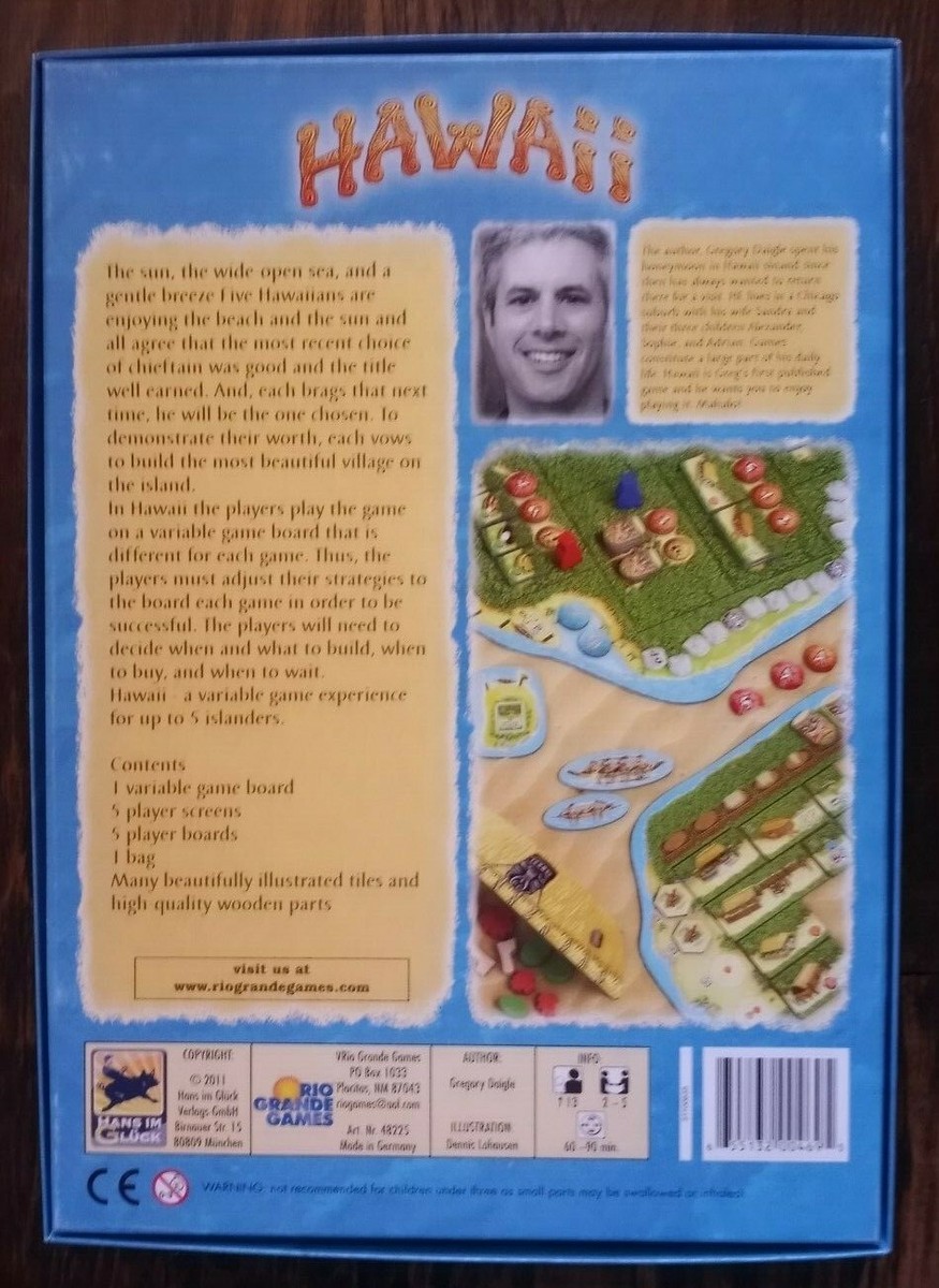 HAWAII ボードゲーム RIO GRANDE GAMES Hawaii - Rio Grande Board game - NEW | eBay