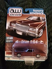 🔥1975 Cadillac Eldorado Firethorn poly Luxury Cruisers 1/64 Auto world AW64352