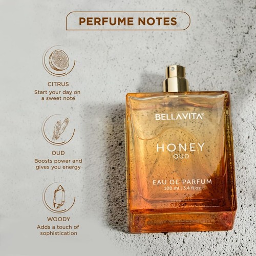 Bella Vita Luxury Honey Oud Unisex Eau De Parfum Long Lasting Sweet Spicy Unisex - Picture 4 of 5