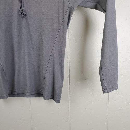 Patagonia Shirt Mens Medium Gray Mock Neck 1/2 Zip Long Sleeve Logo Stretch - Bild 4 von 16