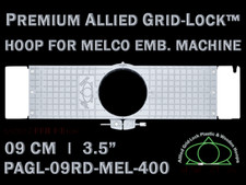Melco Plastic Round Embroidery Hoop by Allied Grid-Lock 12 cm 4.7 inches 