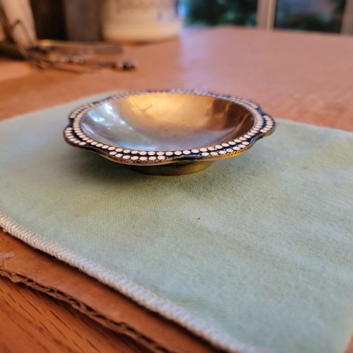 Russia 916 Sterling & Enamel Footed Salt Bowl Russkiye Samotsvety RARE - Picture 6 of 10