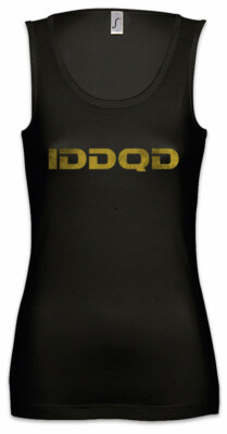 IDDQD Damen Tank Top Fun Nerd Geek Code Cheat Gamer Games Gaming Computer Game