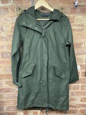 Fred Perry J2115 Fishtail Parka Green - Fur Lined Hood - Size Uk 8 - New
