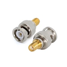 2x BNC Male Plug to SMA Female Jack RF Coaxial Adapter Connector