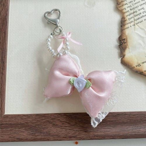Elegancka tkanina Bowknot wisząca przenośna dla modnych kobiet i studentów ornament - Zdjęcie 4 z 10