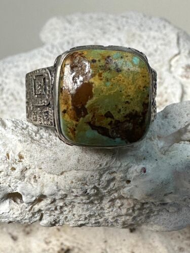 Anillo Turquesa Boho Talla 12.50 Plata Esterlina Mujer Hombre - Imagen 4 de 13