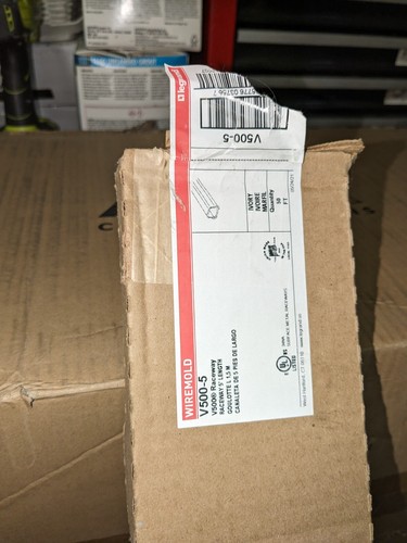 Wiremold V500-5 Elfenbein Metall strapazierfähig lackierbar Rennbahn Draht Kanal 5 L Fuß - Bild 4 von 5