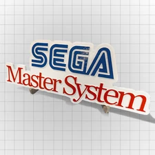 🎮 Large Engraved Wooden SEGA Master System Logo Sign –Retro Video Game Wall Art