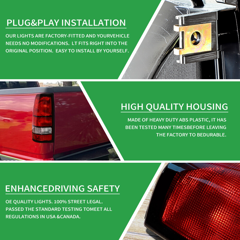 Pair Tail Lights Rear Barke Lamps For 1999-2006 GMC Sierra 1500 2500 Truck LH+RH - Foto 10