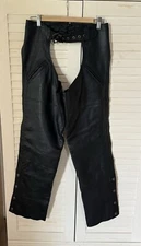 Xpert Performance Gear Leather Motorcycle Chaps Women’s XS Black ~ Lined