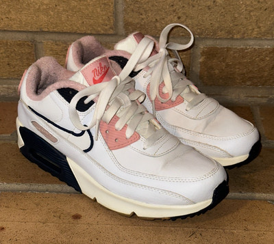 Nike Air Max 90 LTR SE White Pink Glaze Size 6.5Y/ 8 Women Gum Bottom DB0472 100