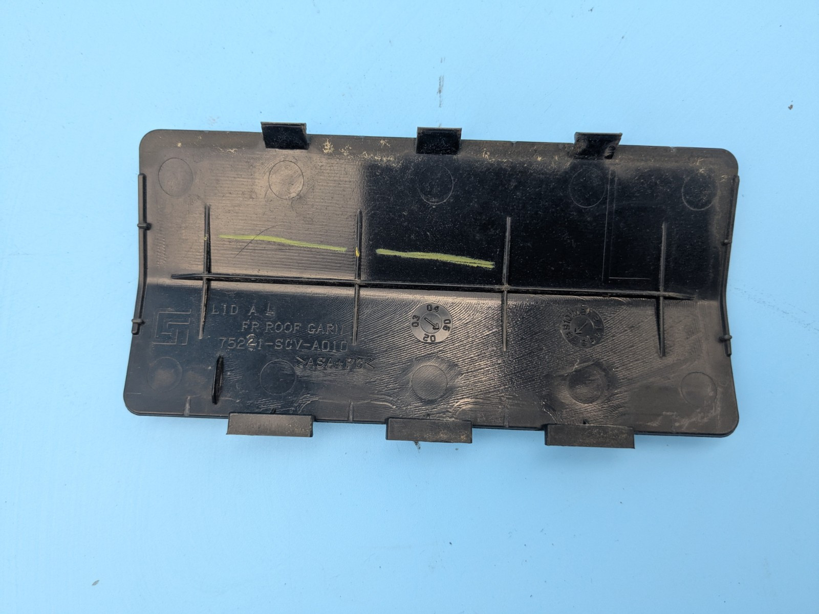 Honda Element Lid A Driver Front Roof Garnish 75221-SCV-A010 - Flat Black