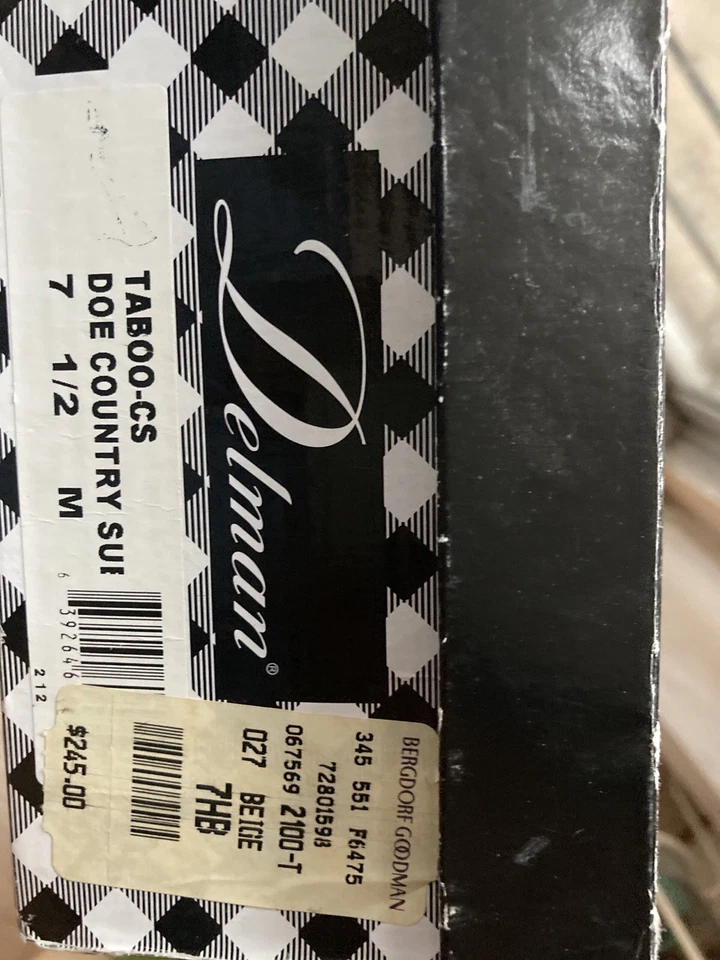 Zapatos de salón vintage DELMAN beige, gamuza gatito con lazo pequeño talla 7,5 Foto 4 de 4