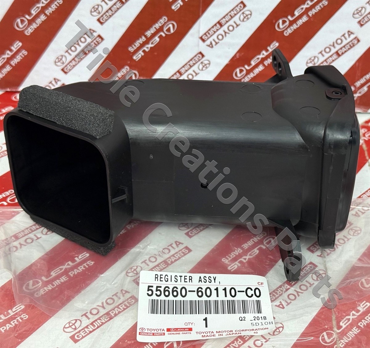 Toyota Genuine 55660-60110-C0 Register Assy Instrument Panel No.2