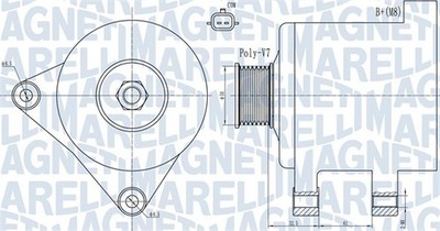 MAGNETI MARELLI 063731918010 Generator für RENAULT