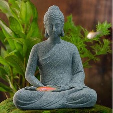 Resin Aquarium Meditierender Buddha Figur Home Decor Landschaftsbau