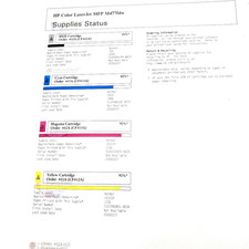 HP LaserJet Print Cartridge Set CF410A CF411A CF412A CF413A Tested 20-90