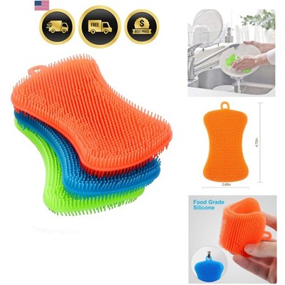 3PCS Silicone Dish Sponges, Super Food-Grade Silicone Sponges, Multi-Purpose ...