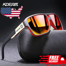 KDEAM Oversized Square Polarized Sunglasses Fishing Driving Sports Glasses UV400