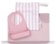 Bella Tunno Pack & Go Feeding Bundle Bib, Mat & Wet Bag Boxed Set Meadow NWT