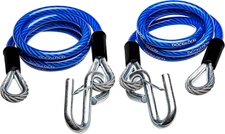 ✅ NEW - 2-Pack 48" Trailer Safety Towing Cables 5000lb Vinyl Coated