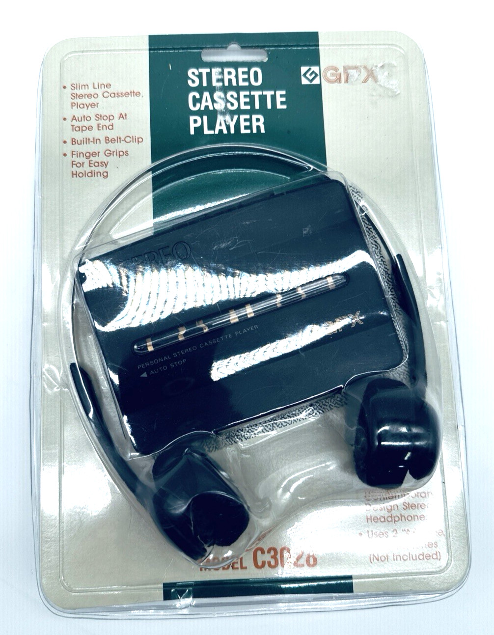 GPX Stereo Cassette AM/FM Player w/Headphones C3028 New Old 