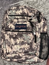 New JanSport XL Big Student Laptop Backpack -- Woodland Camo