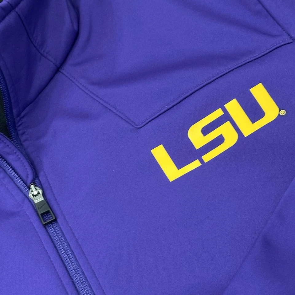 Куртка мужская Nike LSU Tigers на молнии средний вес размер XL ветровка с фиолетовой подкладкой - Изображение 3 из 4
