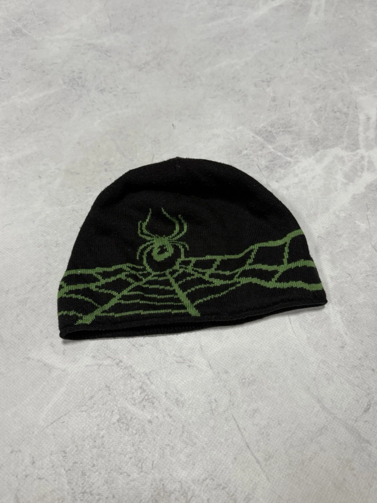 Spyder Y2K gorpcore Vintage All Over Print Ski Fleece Beanie Hat