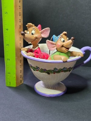 Enesco Disney Traditions - Jim Shore Cinderella Jaq and Gus Tea For Two #4016557