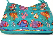 Sun N Sand Tropical Fish Purse Vacation Beach Beaded Summer Handbag Anne Ounsby