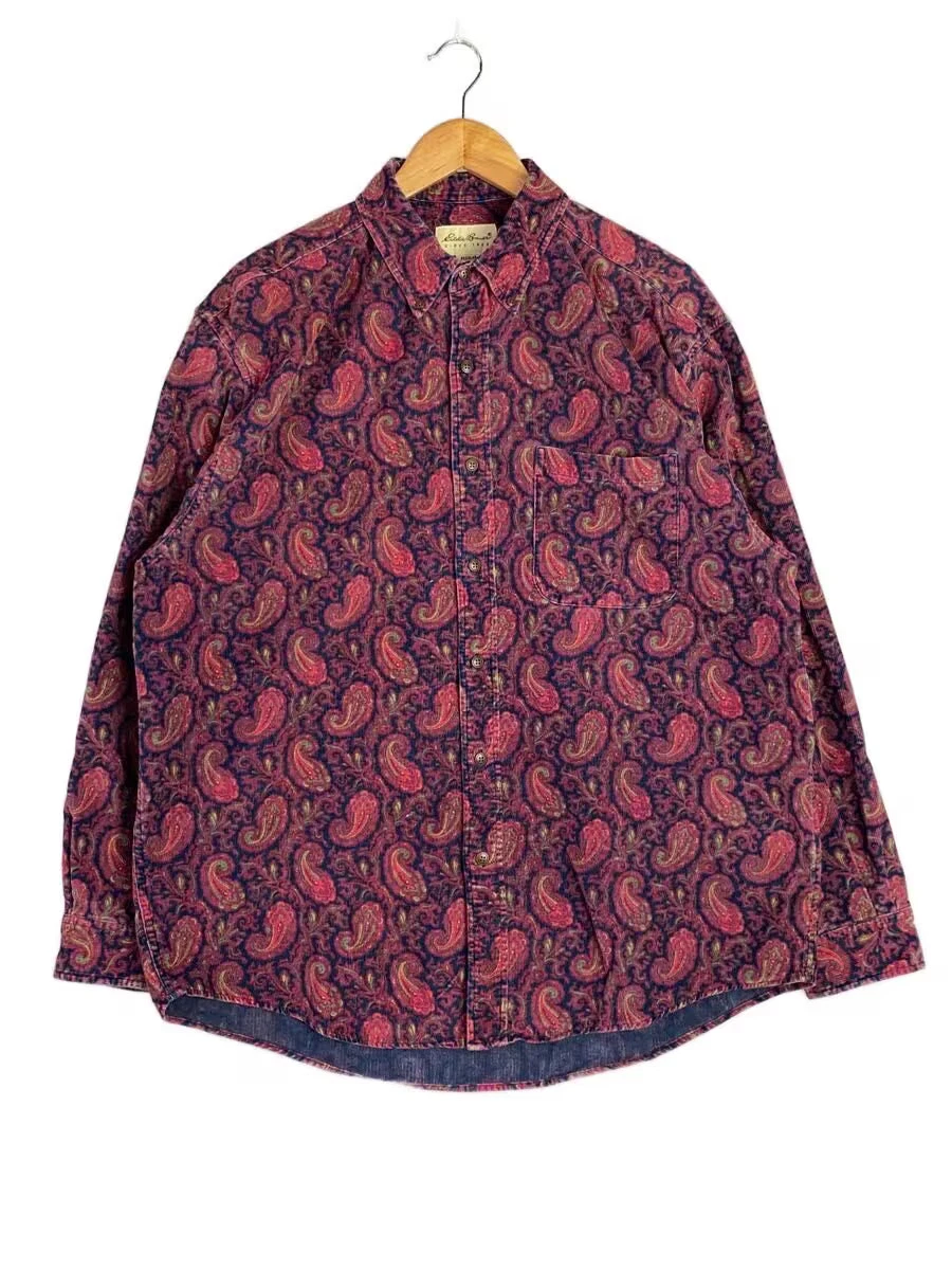 希少 80s Eddie Bauer Paisley Cotton Knit Eddie Bauer Paisley Casual Button-Down Shirts for Men for sale | eBay