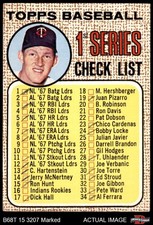 1968 Topps #67 Jim Kaat Checklist 1 Twins HOF DOUBLE-PRINT 1.5 - FAIR