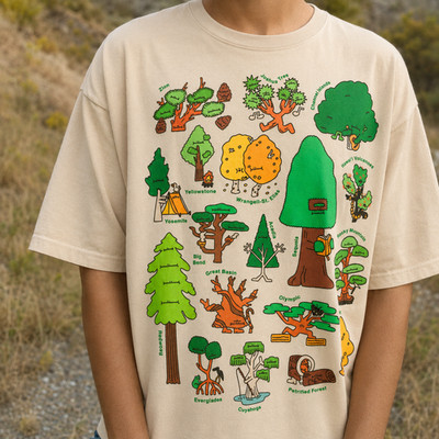 National Park Native Trees Graphic T-Shirt Unisex Nature Outdoor Tee
