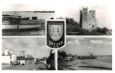 Vintage Foto - Orford Suffolk mehrere Ansichten Castle Market Hill Quay