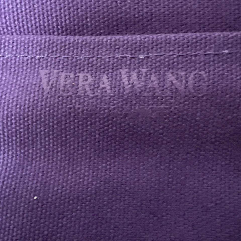 Bolso de Mano Vera Wang Lentejuelas Borde Lona Púrpura con Lentejuelas Rosa Corazón Monedero Foto 4 de 4