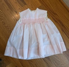 Vintage Pink Polly Flinders Hand Smocked Dress Size 3T
