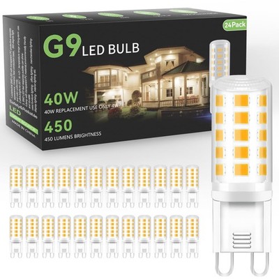G9 LED Bulb 4W 3000K Warm White 40W Halogen Equivalent 360° Bi-pin Non-dimmable