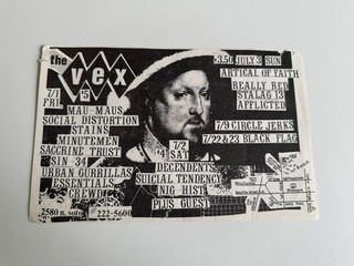 Social Distortion Stains Minutemen Sin 34 Stalag Vex Flyer Original LA Punk Rare