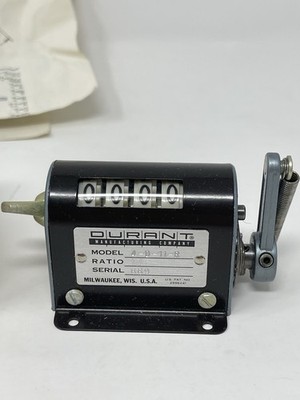 Durant Digital Mechanical Stroke Counter, model #4-D-11-R, ratio 1:1, New NOS