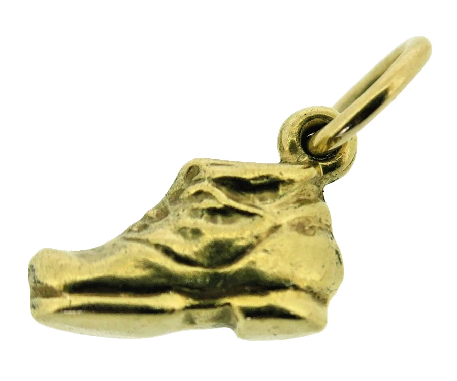 Wanderschuh Charms Gold 9ct gelb hohl 3D Vintage gepunzt Birmingham 1968