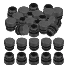 5/8" Plastic Tubing End Caps, 40Pcs Round Hole Plug Insert, Black