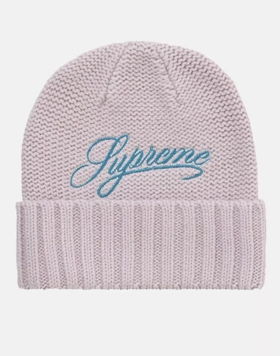 Bonnet rose suprême FW21 logo boîte