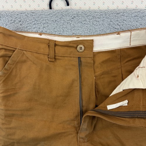 Vintage SafTbak Pants Mens 32x26 Brown Canvas Hunting Brush Briar 90s Outdoor - Picture 4 of 11